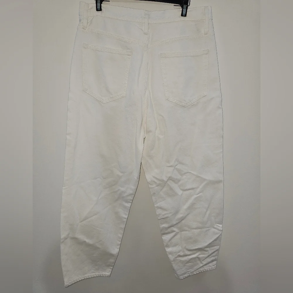 Frame Denim Jeans Womens 32 Ultra High Rise Barrell White LIKE NEW - Picture 3 of 13